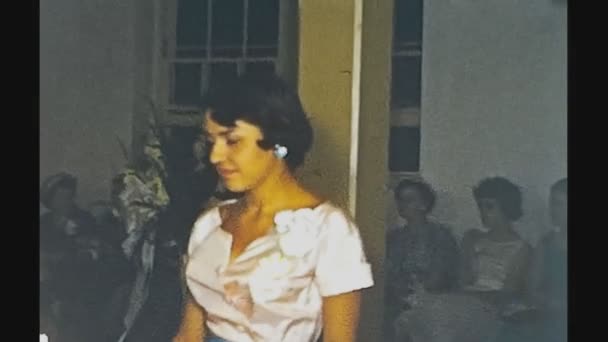 Nuevos Orleanes Estados Unidos Junio 1956 Memorias Familia Fiesta Bodas — Vídeo de stock