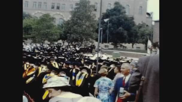 Los Angeles United States March 1959 Graduation Ceremony University California — Stock Video