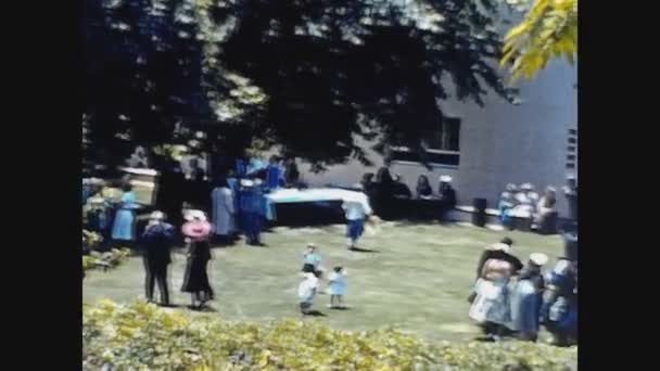 Los Ángeles Estados Unidos Marzo 1959 Ceremonia Graduación Universidad California — Vídeo de stock