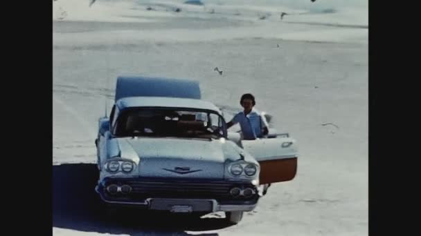Nowość Mexico Stany Zjednoczone Marzec 1959 Amerykański Samochód Wycieczkę Latach — Wideo stockowe