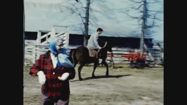 Dallas United States April 1961 American Countryside Ranch Horse — Stock Video