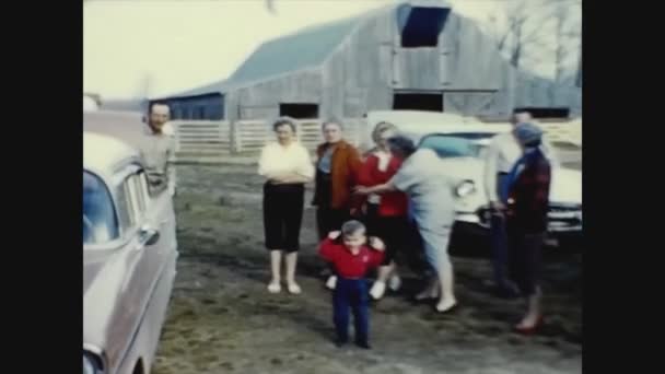 Dallas Stati Uniti Aprile 1961 Ranch Americano All Aperto Famiglie — Video Stock