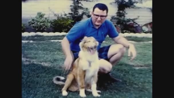 Şubat Birleşik Devletler 1952 Lerde Insan Köpek Bahçesi Aile Anıları — Stok video