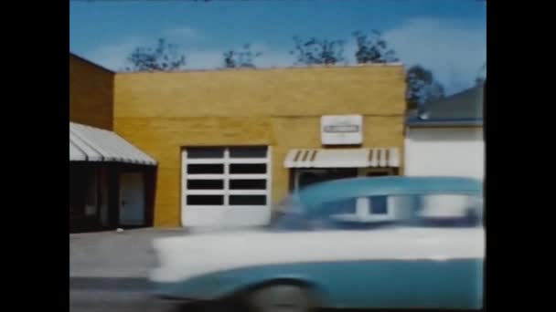 Dallas United States June 1957 Зовнішня Будівля Магазину — стокове відео