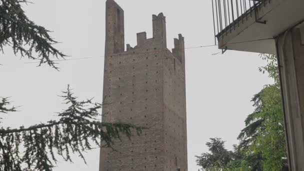 Torre Doña Torre Grimaldi Las Dos Antiguas Torres Rovigo Italia — Vídeos de Stock