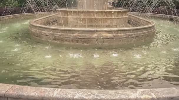 Antiker Marmorbrunnen Stadtzentrum Von Rovigo Italien — Stockvideo