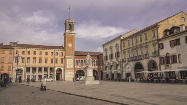 Rovigo Italia Octubre 2021 Plaza Giuseppe Garibaldi Rovigo Una Histórica — Vídeos de Stock