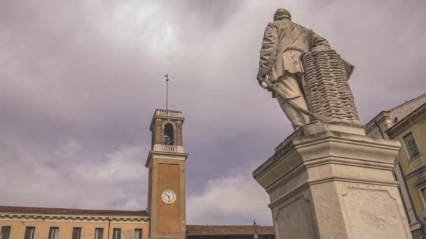 Rovigo Italia Octubre 2021 Plaza Giuseppe Garibaldi Rovigo Una Histórica — Vídeos de Stock