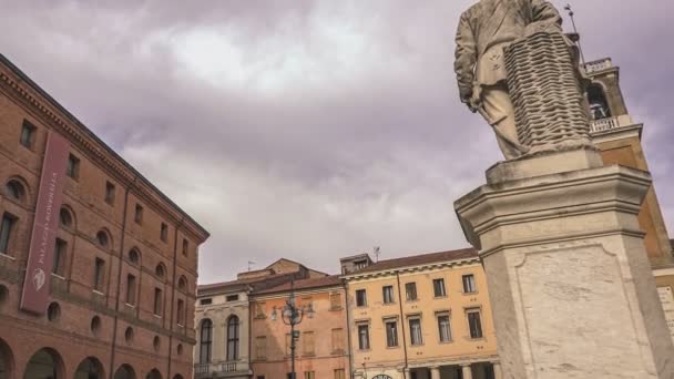 Rovigo Włochy Październik 2021 Plac Giuseppe Garibaldiego Rovigo Historyczne Włoskie — Wideo stockowe