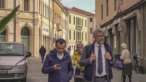 Ровиго Октября 2021 Года Исторический Итальянский Город Видом Ровиго — стоковое видео