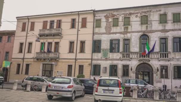 Rovigo Włochy Październik 2021 Szczegóły Historycznych Budynków Rovigo Włoszech — Wideo stockowe