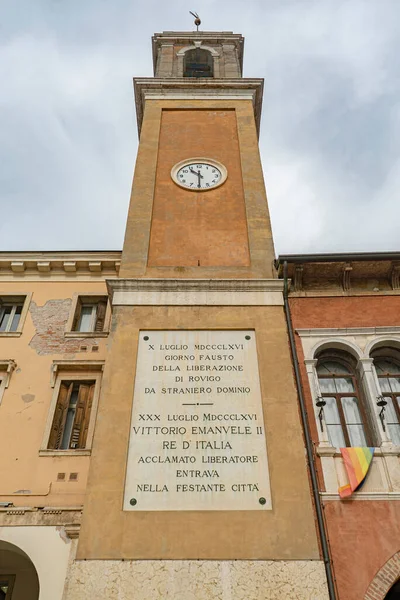 Rovigo Olaszország Október 2021 Giuseppe Garibaldi Tér Rovigo Történelmi Olasz — Stock Fotó