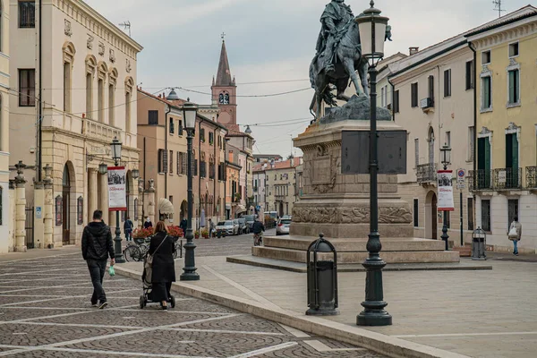 Rovigo Italië Oktober 2021 Giuseppe Garibaldi Plein Rovigo Een Historische — Stockfoto