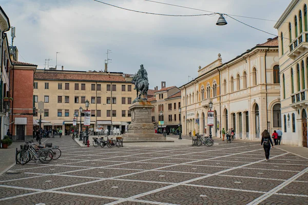 Rovigo Italië Oktober 2021 Giuseppe Garibaldi Plein Rovigo Een Historische — Stockfoto