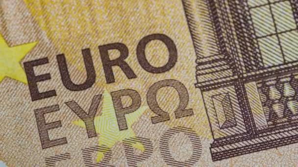 Euro Cash Makro Del Rotation Detalj — Stockvideo