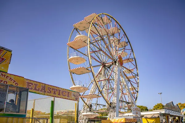 Rovigo Italy October 2021 Ferris Wheel Detail Amusement Park — Stock Photo, Image