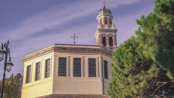 Świątynia Rotonda Rovigo Starożytny Kościół Samym Sercu Włoskiego Miasta Budynek — Wideo stockowe