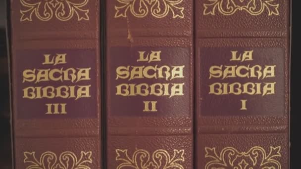 Libros Sagrados Biblia Texto Significa Biblia Santa — Vídeo de stock