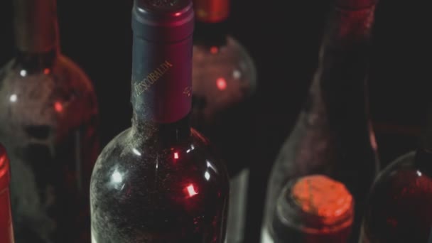 Milan Itálie November 2021 Plnění Vinařských Produktů Skladování Lahví Zestárlé — Stock video