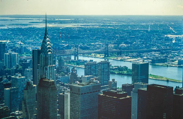 Nowy Jork Stany Zjednoczone 1970 Widok Lotu Ptaka Latach Tych — Zdjęcie stockowe
