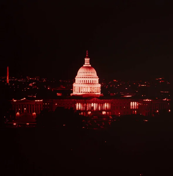 Washington 米国1970年5月 70年代の夜の米国の首都 — ストック写真