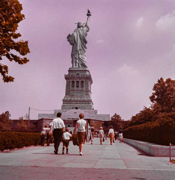 Νέα Υόρκη Ηνωμένες Πολιτείες Μάιος 1970 Walkway Liberty Άγαλμα Στη — Φωτογραφία Αρχείου