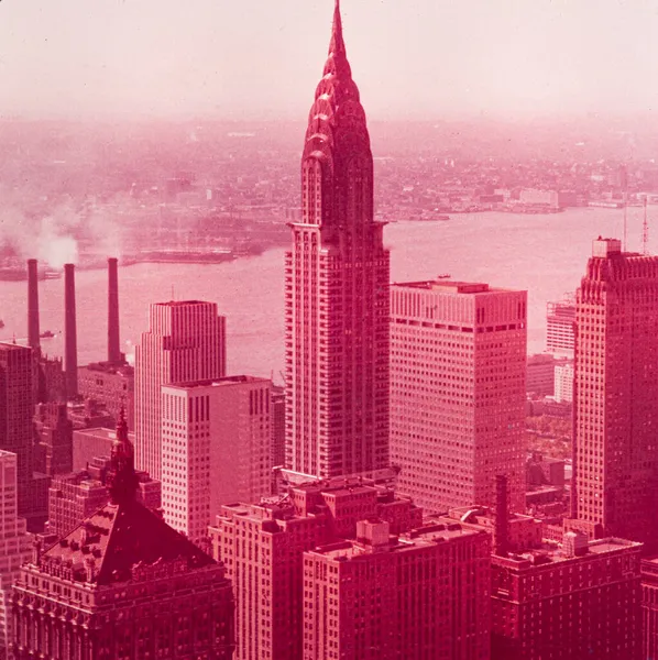 New York États Unis Mai 1970 Chrysler Building Vue Aérienne — Photo