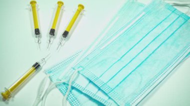 Aşı Covid-19 Coronavirus aşısına karşı vax konsepti yok. Aşı üretimi ve aşı doz maskesine karşı.