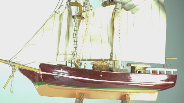 Деталь Прохождения Старомодного Корабля — стоковое видео