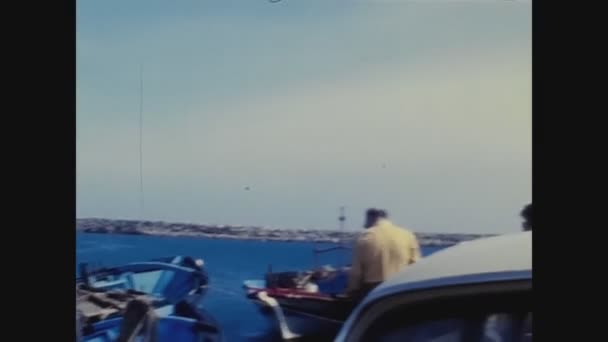 Casablanca Morocco Junho 1977 Porto Casablanca Com Pequenos Barcos Nos — Vídeo de Stock
