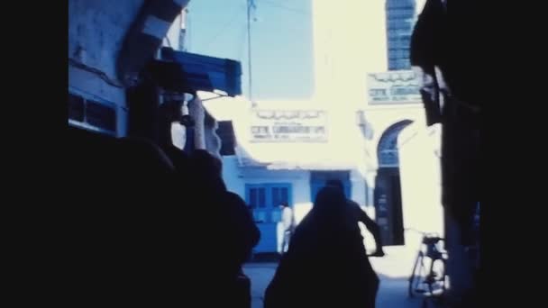 Casablanca Marruecos Junio 1977 Vista Calle Casablanca Los Años — Vídeo de stock