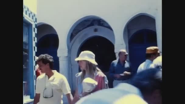 Casablanca Marruecos Junio 1977 Vista Calle Casablanca Los Años — Vídeo de stock