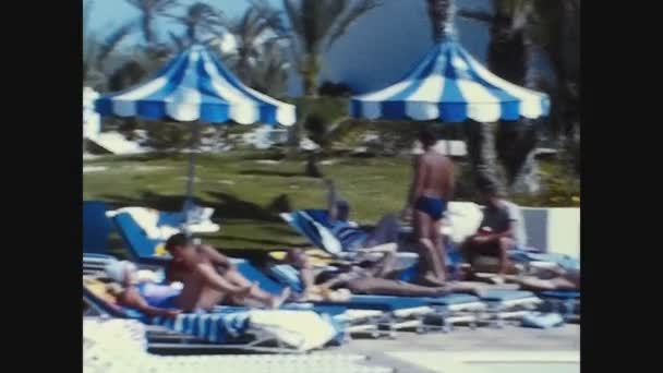 Casablanca Morocco Juni 1977 Resort Ansicht Marokko Den 70Er Jahren — Stockvideo