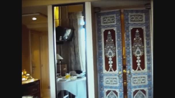 Марикеч Марокко Июнь 1972 Комната Роскошном Отеле Морозко — стоковое видео