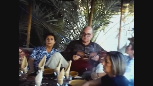 Marrakech Morocco Juni 1972 Resorts Utsikt Marocko Med Människor Avkopplande — Stockvideo