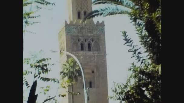 Marrakech Morocco Június 1972 Marrakech Utcai Kilátás Emberek Években — Stock videók