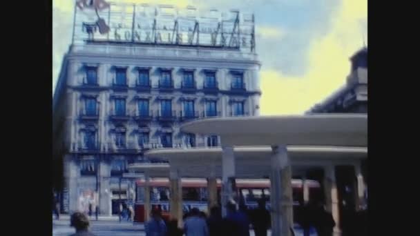 Madrid Spanje Mei 1971 Madrid Straatbeeld Jaren — Stockvideo