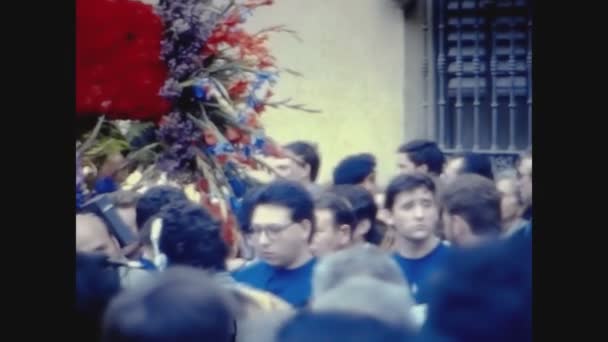 Madrid Spanje Mei 1971 Christelijke Processie Jezus Pobre Jezus Arme — Stockvideo