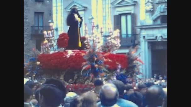 Madrid Espagne Mai 1971 Procession Chrétienne Jesus Pobre Jesus Poor — Video