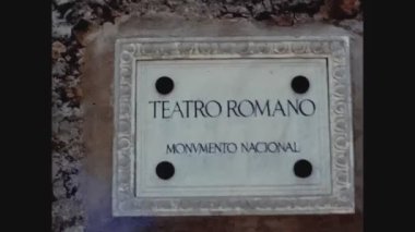 VALENCIA, İspanya Haziran 1976: Roma tiyatrosunda Teatro Romano Valencia