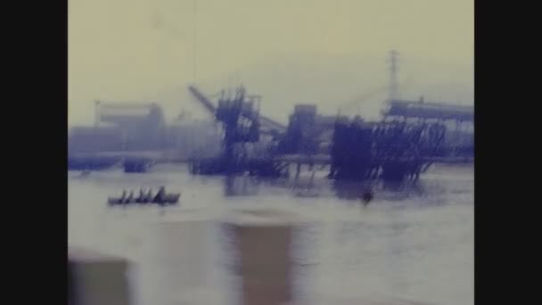 Bilbao Spanje Mei 1974 Bilbao Havenzicht Jaren — Stockvideo