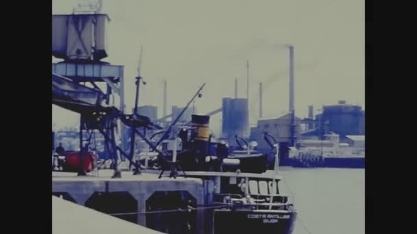 Bilbao Spanje Mei 1974 Bilbao Havenzicht Jaren — Stockvideo