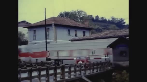 Pobes Ισπανια Μαρτιοσ 1973 Σιδηροδρομικός Σταθμός Pobes Στη Δεκαετία Του — Αρχείο Βίντεο