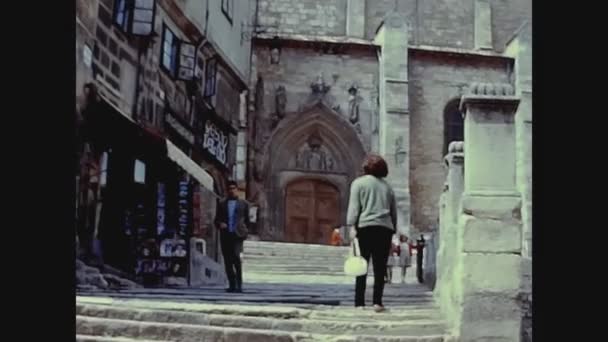 Pobes Spanje Maart 1973 Pobes Vitoria Straatbeeld Jaren — Stockvideo