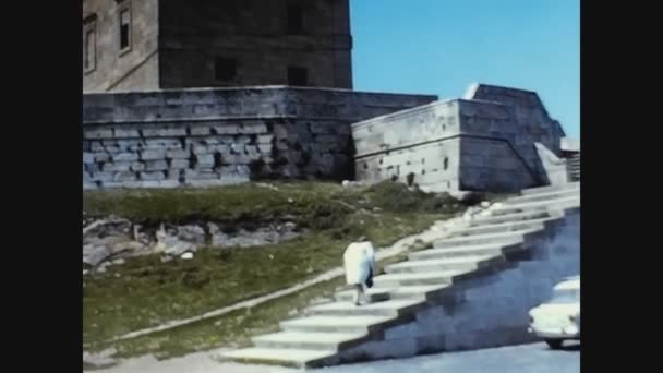Coruna Španělsko Květen 1974 Pohled Herkulovu Věž Galicii Letech — Stock video