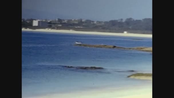 Coruna Spain May 1974 Coruna Beach View — Stock Video