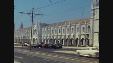 LISBON, PORTUGAL MAYIS 1980: 80 'lerde Lizbon şehir manzarası