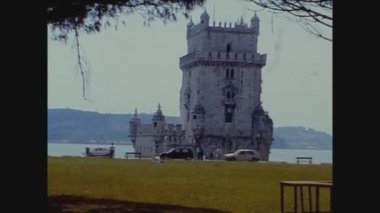 LISBON, PORTUGAL MAYIS 1980: 80 'lerdeki Belem kalesi
