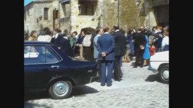 TOLEDO, İSPAN Kasım 1973: 70 'lerde düğün için misafirlerin gelişi