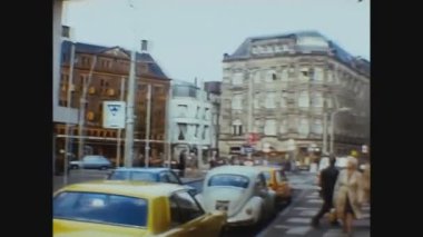 Amsterdam, Hollanda Mayıs 1971: 70 'lerde Amsterdam şehir sahnesi